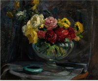 Bouquet au cendrier vert